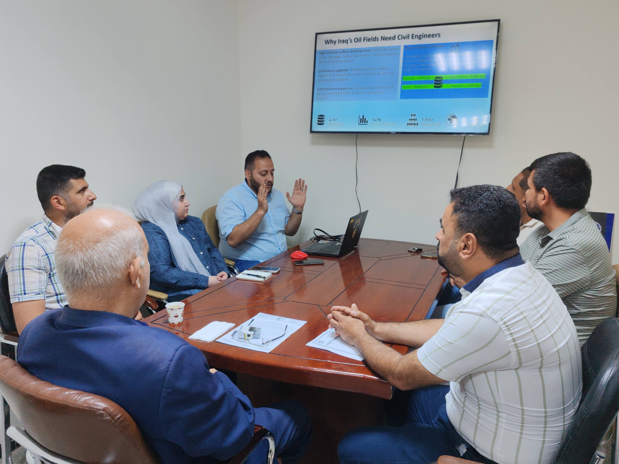 ورشة عن دور المهندس المدني في الصناعات النفطية